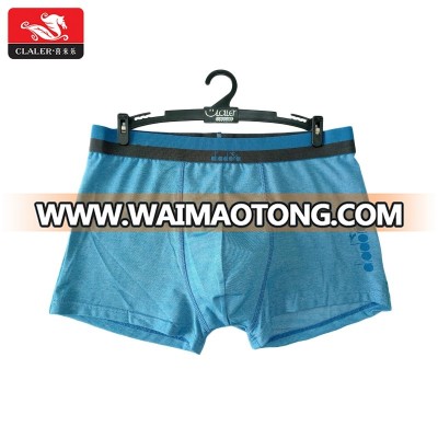 Custom brand logo men thick cotton boxer briefs underwear