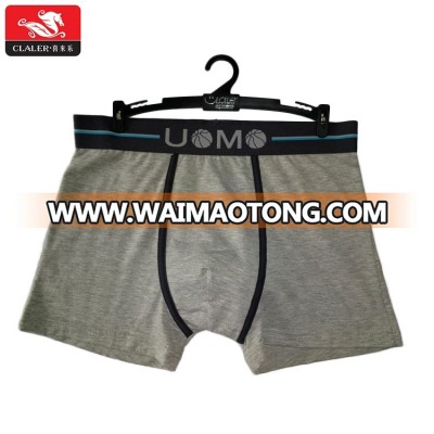 Soft cotton printed logo man underwear boxer short for teen boys