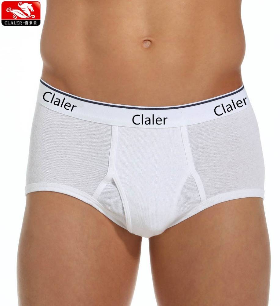 White Front Open Mens Underwear Boxer Organic Cotton Underwear Men Cl-6635