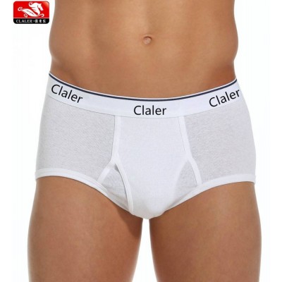 White Front Open Mens Underwear Boxer Organic Cotton Underwear Men Cl-6635